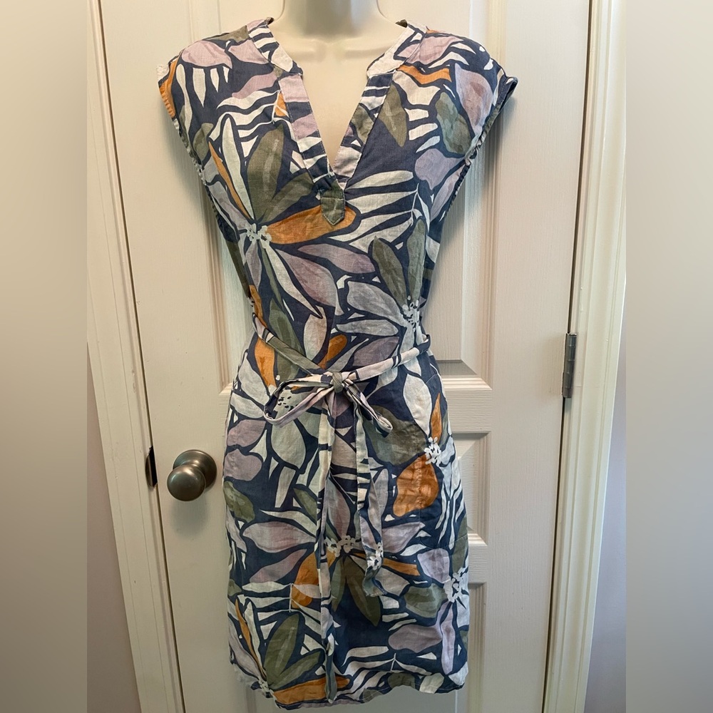 Nicole Miller Floral Linen Dress